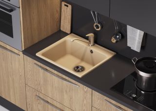 Мойка кухонная Polygran Quartz Bond-530 688254 дым